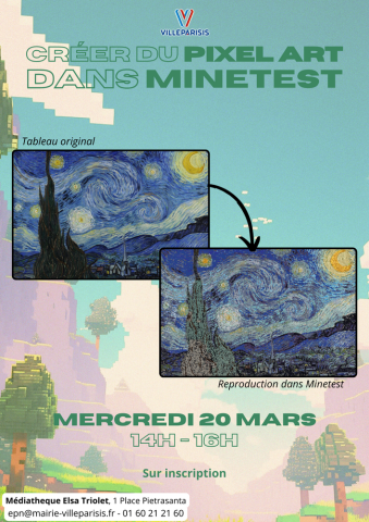 Créer une oeuvre d'art en Pixel Art dans Minetest